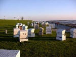 Abendstimmung am Strand vom Nordseebad Friedrichskoog